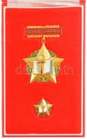 ~1960. Kiváló Feltaláló Arany fokozata zománcozott kitüntetés miniatűrrel, eredeti, kissé megviselt tokban T:1- kis kopás a zománcon