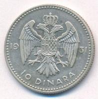 Jugoszlávia 1931. 10D Ag "I. Sándor" T:2-
Yugoslavia 1931. 10 Dinara Ag "Alexander I...