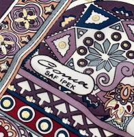 Dekoratív selyem kendő, jelzett, 150x54