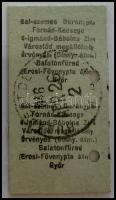 1946 Vasúti menetjegy a pengő hiperinflációjának időszakából