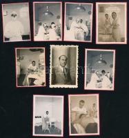 1937 Eger, műtéti felvételek, 9 db fotó, 6×4,5 cm