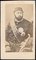 cca 1870 Azonosításra váró török hadvezér fotója / Unidentified Turkish military leader photo 6x9 cm