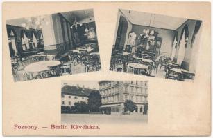 Pozsony, Pressburg, Bratislava; Berlin kávéház, belső / cafe interior (r)