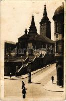 1947 Zsolna, Sillein, Zilina; templom, bank / church, bank (fa)