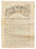 1898 A Világszabadság c. mezőgazdasági kisbortokos és munkás szaklap egy száma