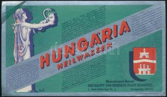 Hungária Heilwasser címke, sarkain törésnyomok