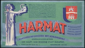 Harmat Hungaria Heilwasser címke