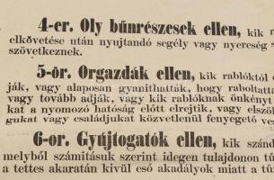 1866 Statáriumot bejelentő nagy alakú hirdetmény 72x53 cm