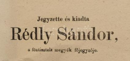 1866 Statáriumot bejelentő nagy alakú hirdetmény 72x53 cm