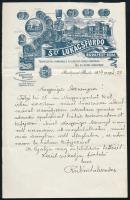 1914 Budapest-Buda, Szent Lukácsfürdő fejléces levélpapírjára írt levél