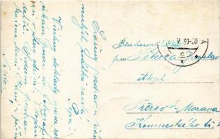 1939 Trencsénteplic, Trencianske Teplice; Grand Hotel Teplice szálloda, szökőkút / hotel, fountain. ...