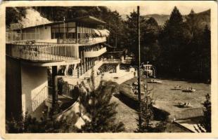 1952 Trencsénteplic, Trencianske Teplice; Kúpalisko Zelená zaba / fürdő / spa, bath (EB)