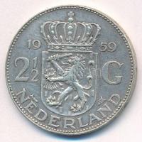 Hollandia 1959. 2 1/2G Ag "Julianna" T:2,2- patina
Netherlands 1959. 2 1/2 Gulden Ag &quo...