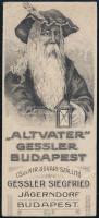Altvater Gessler Budapest számolócédula
