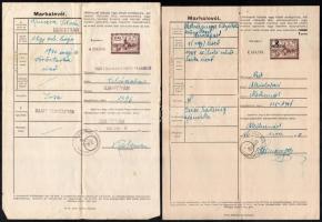 cca 1943 6 db marhalével felülnyomott bélyegekkel