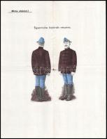 cca 1900 Rosenthal H. Utóda tájékoztatója kisbírók részére szolgáló egyenruhákról, szakadással