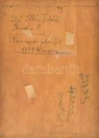 Edvi Illés Ödön (1877-1945): Koronázási jelvények. Olaj, fa, jelzett. Hátoldalán autográf felirattal...