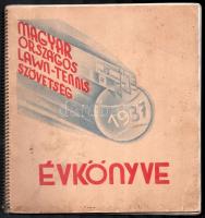 1938 Bp., A Magyar Országos Lawn-Tennis Szövetség 1937. évi évkönyve, szerk.: Herzum János, lapok foltosak, 145 p
