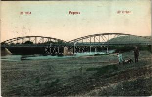 1909 Fogaras, Fagaras; Olt hídja / bridge (EK)