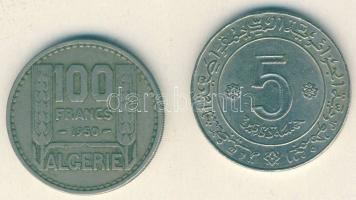 Algéria/francia megszállás 1950. 100Fr T:3 + 1972. 5D T:3