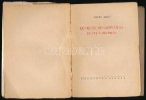 Szabó Dezső: Levelek Kolozsvárra és két elbeszélés. Film, Színház, Irodalom könyvtára 1. Bp.,[1943.]...