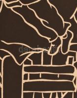 Farkasházy Miklós (1895-1964): Siratás. Linómetszet, papír, jelzett, 39x22 cm