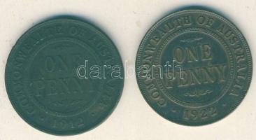 Ausztrália 1912. 1P + 1922. 1P T:3 ph.