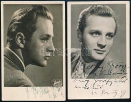 Gozmány György (1920-1973) színművész 2 db aláírt fotója