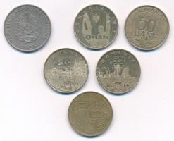 Románia 1955. 50b Cu-Ni + 2011-2019. 50b Ni-sárgaréz (5xklf) emlékkiadások T:2
Romania 1955. 50 Ban...