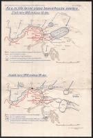 Az o.m. hfp. tervei olasz beavatkozás esetére, M. kir. Hadilevéltár A világháború 1914-1918 IX. kötet 55. melléklet, térkép szakadással, 34,5×23 cm