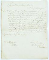 1784. Levél Tihanyba Feslőpribélyről Lacházy Pál aláírással