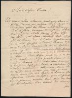 1798 Nagy-rákói és kelemenfalvi Rakovszky Elek (1755-1815) királyi tanácsos, kerületi táblai bíró autográf levele címzés nélkül Amantissime Fater megszólítással, Nagyszombatról 3 beírt oldal