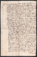 1701 A Bezerédi és Baranyai család ügyeiben eljárt követ beszámolója magyar nyelven Franciscus Josephus Kraff aláírással