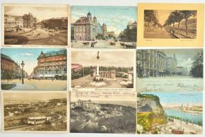 Budapest - 72 db régi képeslap vegyes minőségben / 72 pre-1945 postcards in mixed quality
