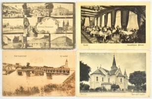 80 db RÉGI magyar város képeslap vegyes állapotban / 80 pre-1950 Hungarian town-view postcards in mi...