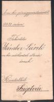 1911 Lukács László (1850-1932) pénzügyminiszter autográf aláírása egy fizetési osztályba sorolási pa...