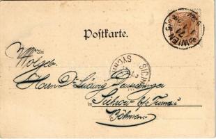 1899 (Vorläufer) Coeur Dame. Art Nouveau lady smoking. Theo. Stroefer's Kunstverlag - Postkarte...