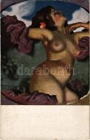 Manade. Jugend-Postkarte Serie XIX. 2. / Erotic nude s: Prof. Hugo Frhr. v. Habermann (fl)