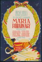 cca 1960 Mária főhadnagy, a József Attila Színház előadása az állatkerti színpadon, kisplakát,  Vogel Eric (1907-1996) grafikája, szép állapotban, 24,5×16,5 cm