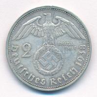 Német Harmadik Birodalom 1938G 2M Ag "Hindenburg" T:2,2- German Third Reich 1938G 2 Mark A...