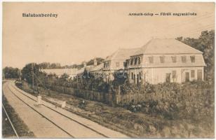 Balatonberény, Armuth telep, vasúti sín. Weisz Tódor kiadása