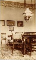 1912 Komárom, Komárnó; nagypolgári lakás belső / house interior. photo
