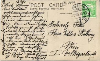 1912 Komárom, Komárnó; nagypolgári lakás belső / house interior. photo