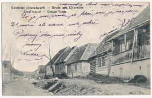 1919 Újterebes, Trybsz, Tribs (Szepes vármegye, ma Lengyelország); utca részlet. Kralicsek Antal kiadása / Gassen Partie / street view (Spis county, now Poland) (r)