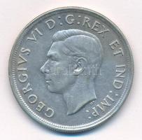 Kanada 1939. 1$ Ag VI. György T:2 Canada 1939. 1 Dollar Ag George VI C:XF Krause KM#38