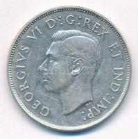 Kanada 1944. 50c Ag VI. György T:1-,2 Canada 1944. 50 Cents Ag George VI C:AU,XF Krause KM# 36