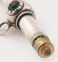 Ezüst (Ag) zsebóra kulcs, jelzett, h:5cm, bruttó:8g