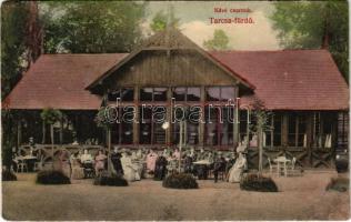 1913 Tarcsa, Tatzmannsdorf; Kávécsarnok. Stern fényképész kiadása / café, terrace with guests (r)