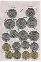 Jugoszlávia 1973. 10p sárgaréz (5x) + 1973. 1D Cu-Ni (5x) + 1971. 2D Cu-Ni (2x) + 1975. 5D Cu-Ni &qu...