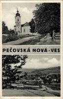 1939 Pécsújfalu, Péchújfalu, Frauendorf, Pecovská Nová Ves; templom / church